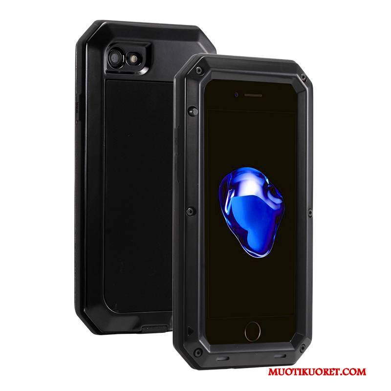 iPhone 6/6s Kuori Naamiointi Kotelo Silikoni Metalli Murtumaton Kolme Puolustusta Puhelimen Kuoret
