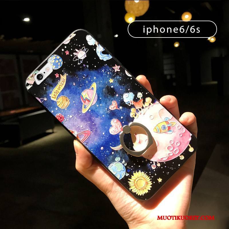 iPhone 6/6s Kuori Rengas Musta All Inclusive Kohokuviointi Puhelimen Kuoret Tuki Persoonallisuus