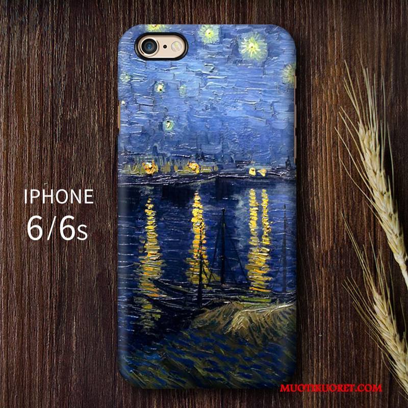 iPhone 6/6s Pesty Suede Taide Vuosikerta Suojaus Kuori Keltainen Kotelo