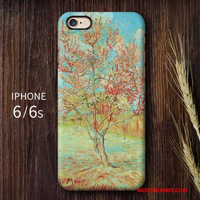 iPhone 6/6s Pesty Suede Taide Vuosikerta Suojaus Kuori Keltainen Kotelo