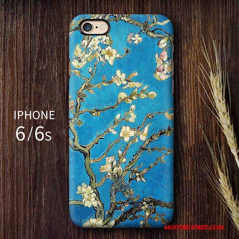 iPhone 6/6s Pesty Suede Taide Vuosikerta Suojaus Kuori Keltainen Kotelo