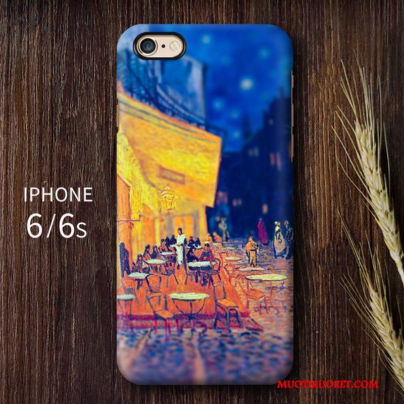 iPhone 6/6s Pesty Suede Taide Vuosikerta Suojaus Kuori Keltainen Kotelo