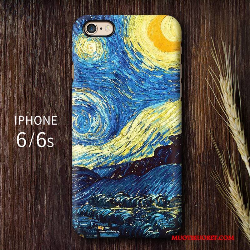 iPhone 6/6s Pesty Suede Taide Vuosikerta Suojaus Kuori Keltainen Kotelo