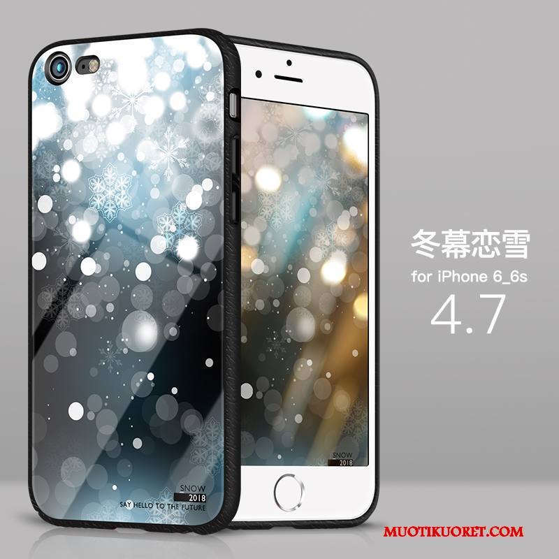 iPhone 6/6s Plus Kuori All Inclusive Ohut Murtumaton Ultra Kotelo Lasi Silikoni