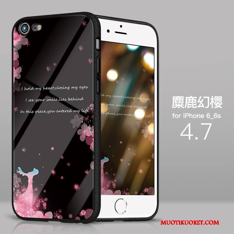 iPhone 6/6s Plus Kuori All Inclusive Ohut Murtumaton Ultra Kotelo Lasi Silikoni