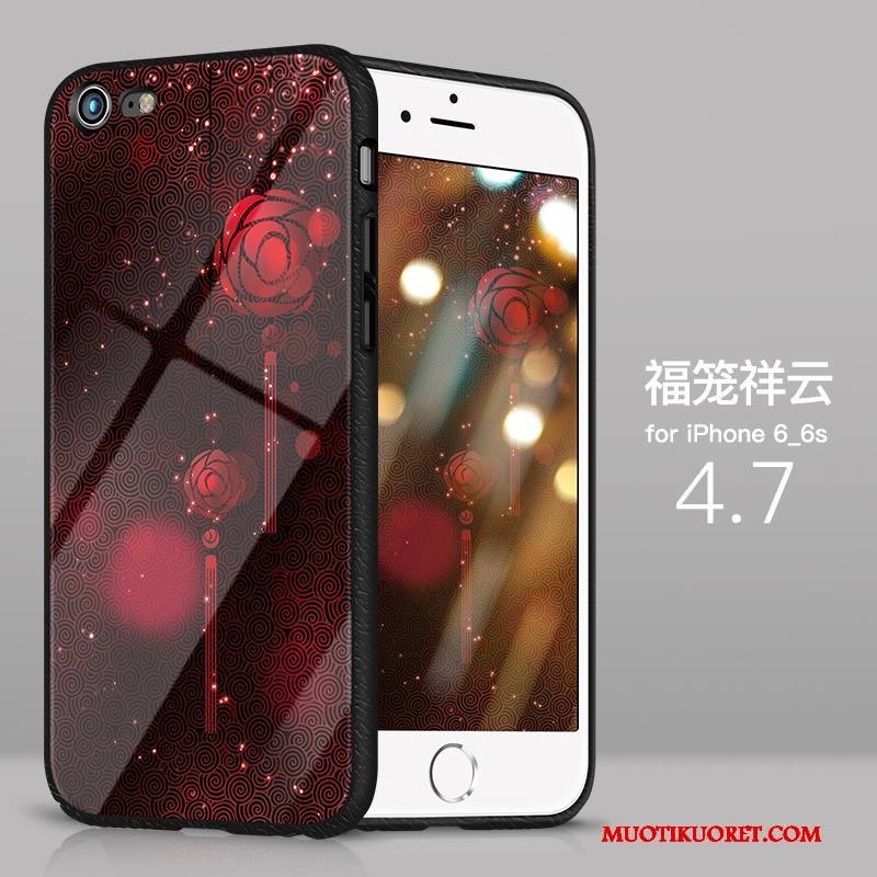iPhone 6/6s Plus Kuori All Inclusive Ohut Murtumaton Ultra Kotelo Lasi Silikoni