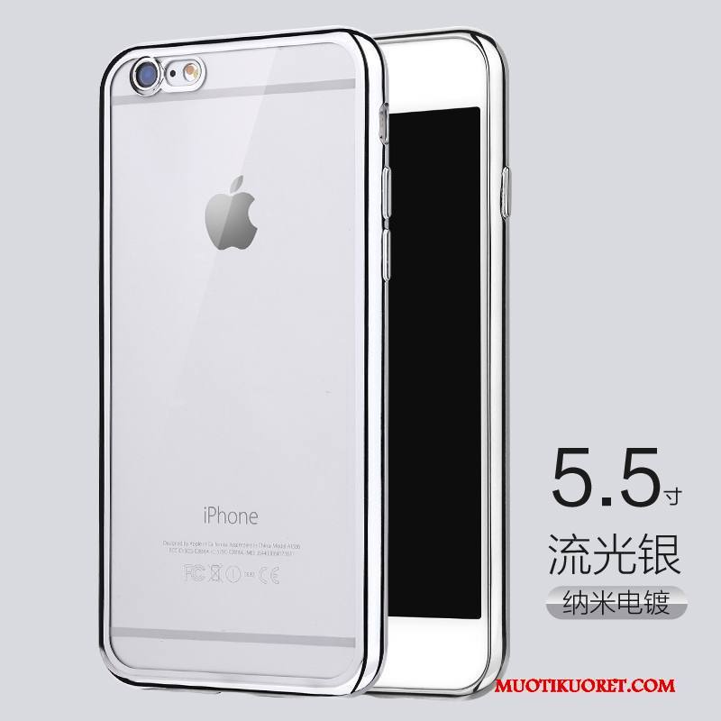 iPhone 6/6s Plus Pinkki Kulta All Inclusive Ohut Kuori Läpinäkyvä Pehmeä Neste