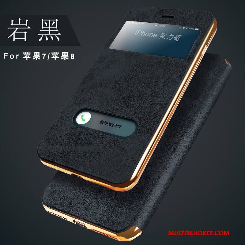 iPhone 7 Kuori All Inclusive Murtumaton Puhelimen Kuoret Nahka Simpukka Nahkakotelo Suojaus