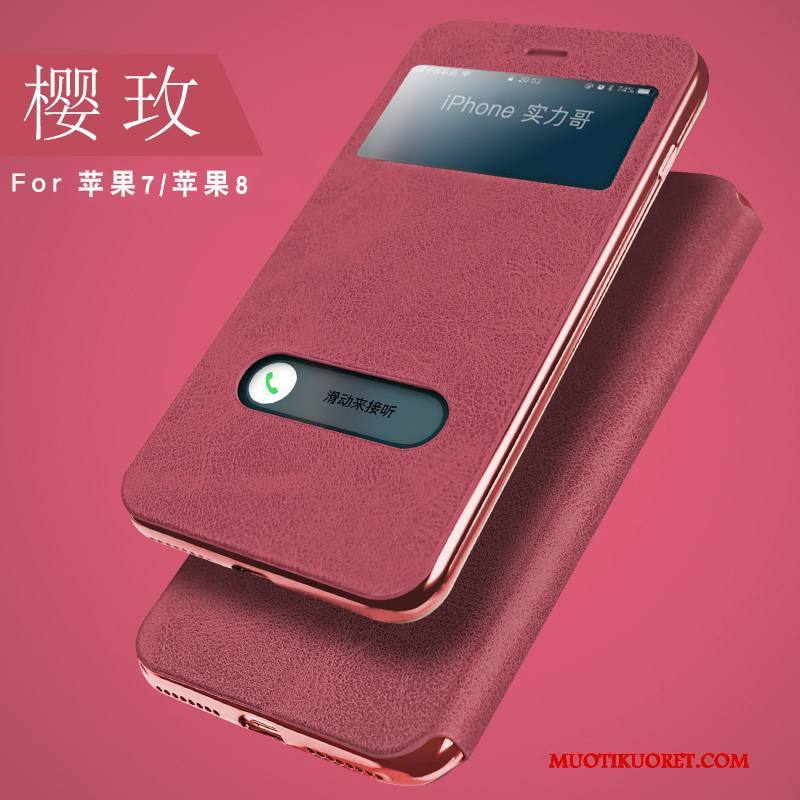 iPhone 7 Kuori All Inclusive Murtumaton Puhelimen Kuoret Nahka Simpukka Nahkakotelo Suojaus