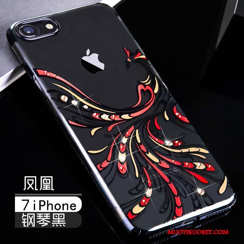 iPhone 7 Kuori Läpinäkyvä All Inclusive Kotelo Punainen Ylellisyys Puhelimen Kuoret