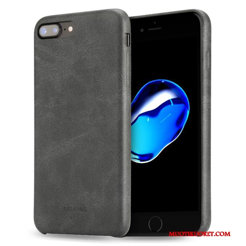 iPhone 7 Kuori Nahkakotelo Puhelimen Murtumaton Yksinkertainen Harmaa Puhelimen Kuoret Liiketoiminta