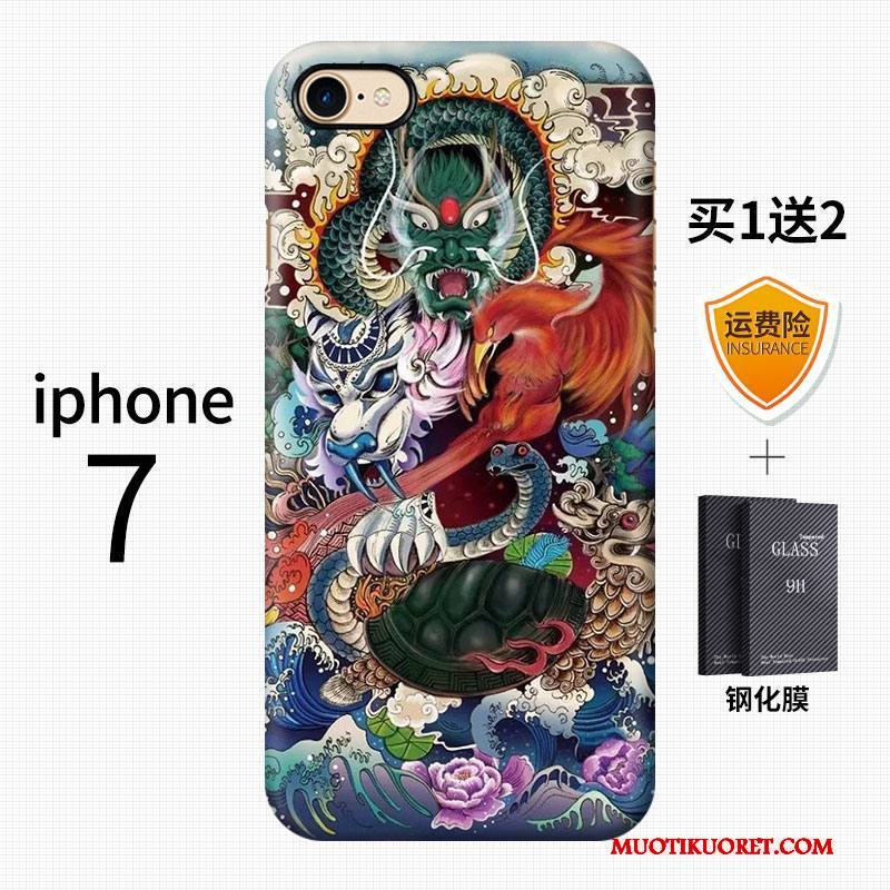 iPhone 7 Kuori Pesty Suede Taide Trendi Puhelimen Kuoret Murtumaton Monivärinen Kiinalainen Tyyli