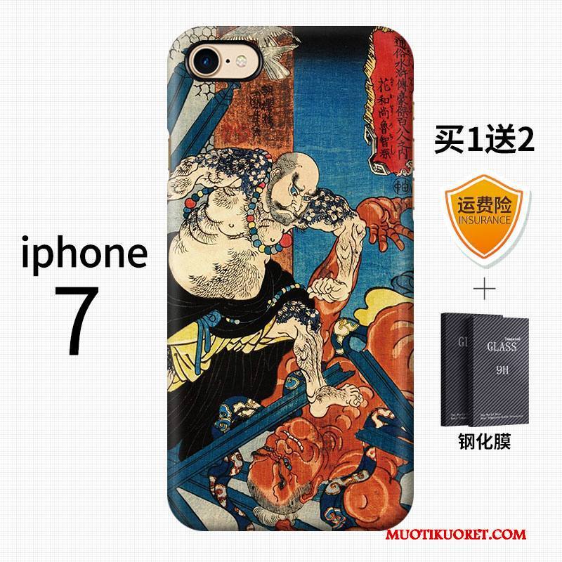 iPhone 7 Kuori Pesty Suede Taide Trendi Puhelimen Kuoret Murtumaton Monivärinen Kiinalainen Tyyli