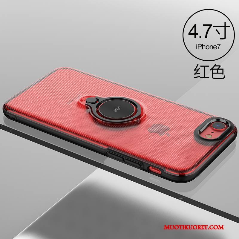 iPhone 7 Kuori Puhelimen Kuoret Murtumaton Musta Silmukka Ohut Rengas Ultra