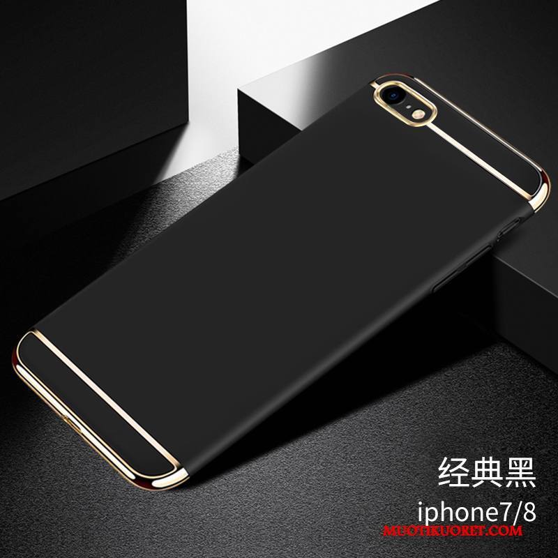 iPhone 7 Kuori Puhelimen Kuoret Musta Trendi Pesty Suede Kotelo Kova Murtumaton