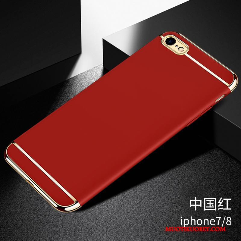iPhone 7 Kuori Puhelimen Kuoret Musta Trendi Pesty Suede Kotelo Kova Murtumaton