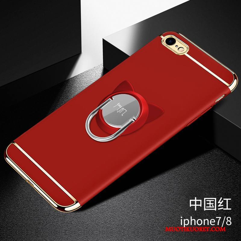 iPhone 7 Kuori Puhelimen Kuoret Musta Trendi Pesty Suede Kotelo Kova Murtumaton