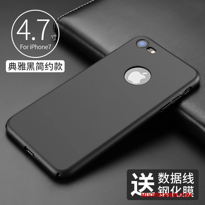 iPhone 7 Kuori Puhelimen Kuoret Pesty Suede Tuki Niitti Trendi Rengas Sininen