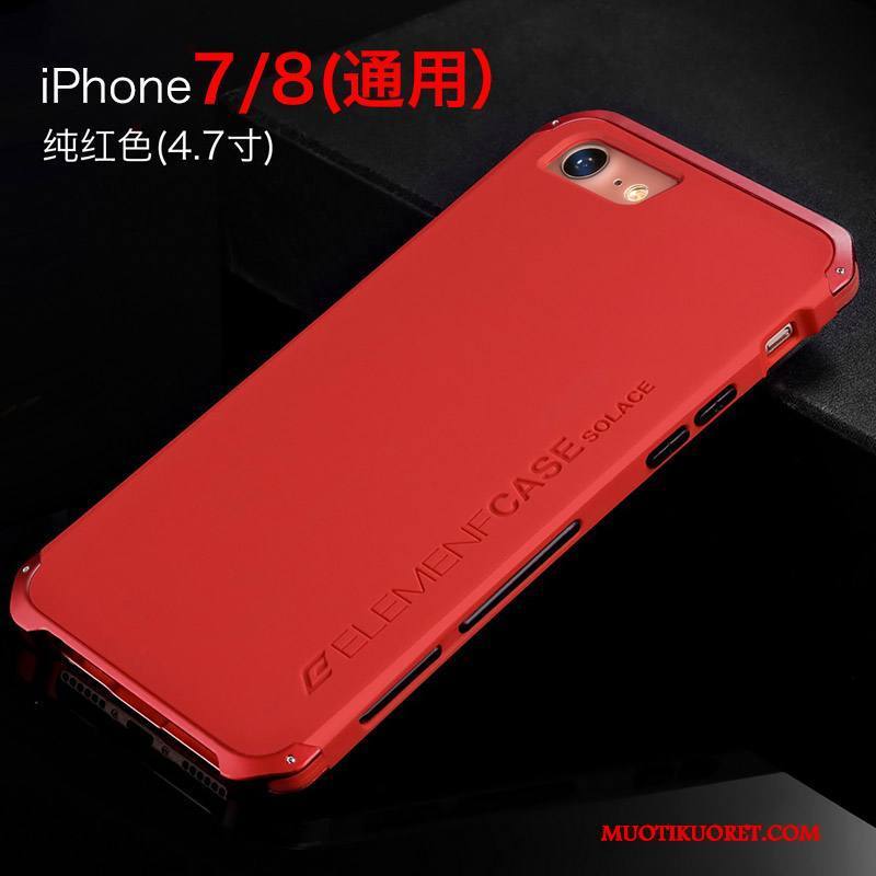 iPhone 7 Kuori Uusi Musta Punainen Kehys Puhelimen Kuoret Trendi Metalli