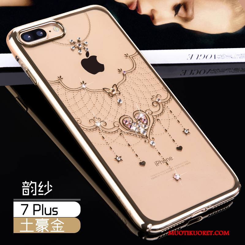 iPhone 7 Plus Kuori Murtumaton Strassi Pinkki Suojaus Kotelo Kova Puhelimen Kuoret