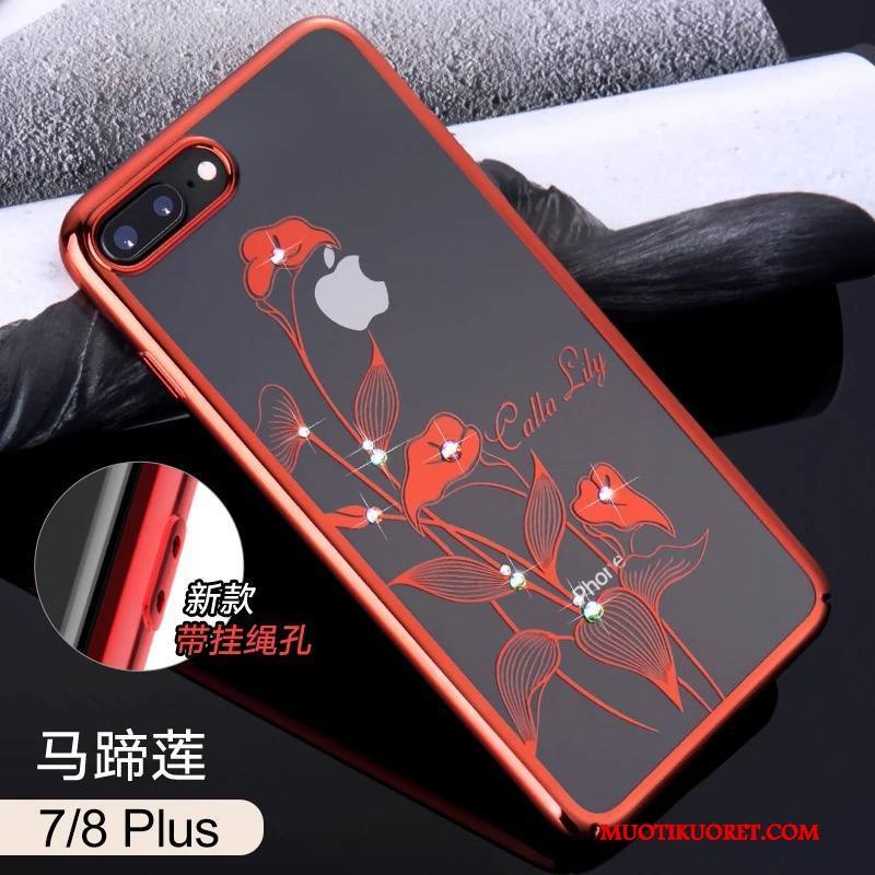 iPhone 7 Plus Kuori Puhelimen Kuoret All Inclusive Ylellisyys Tyylikäs Läpinäkyvä Murtumaton Ripustettavat Koristeet