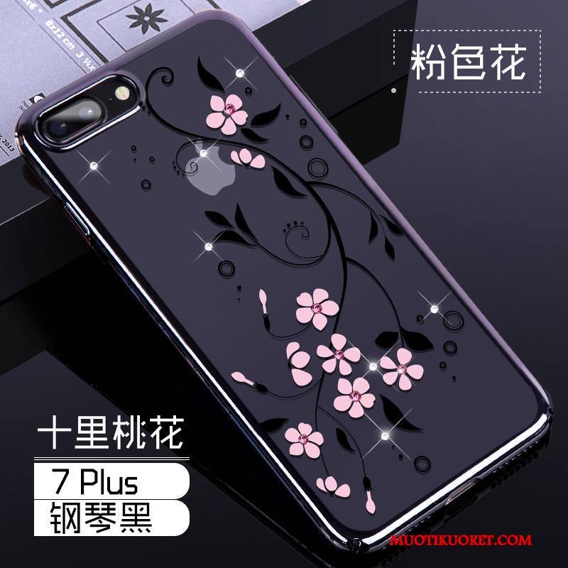 iPhone 7 Plus Kuori Puhelimen Kuoret Trendi Murtumaton Luova Strassi Kova Musta