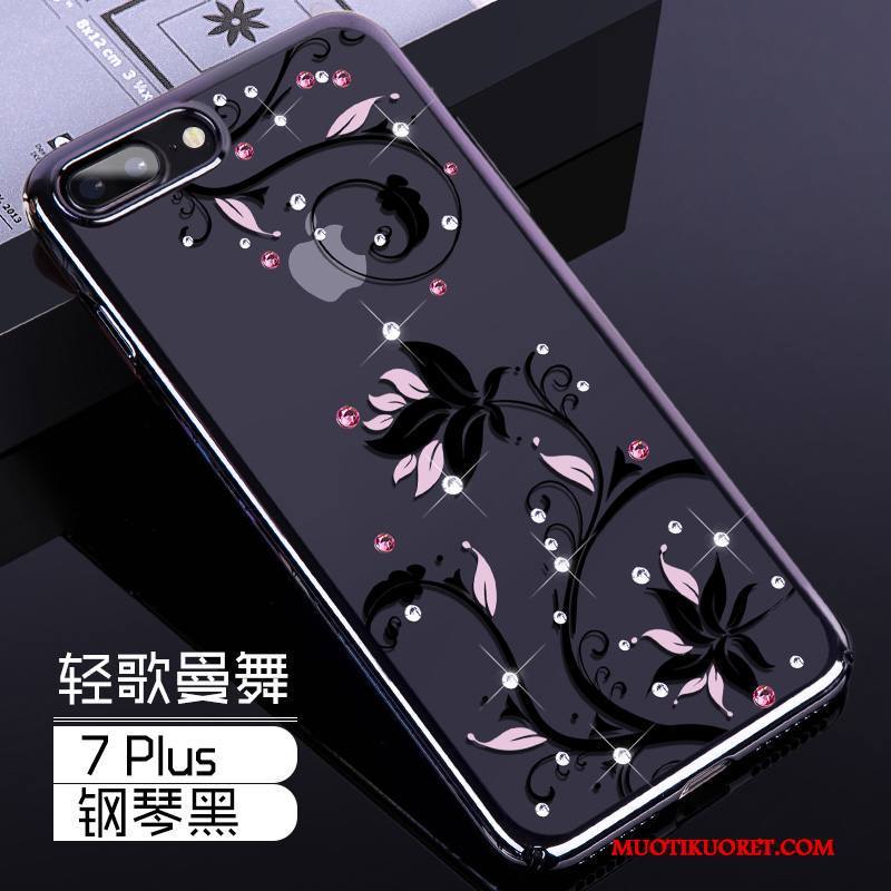 iPhone 7 Plus Kuori Puhelimen Kuoret Trendi Murtumaton Luova Strassi Kova Musta