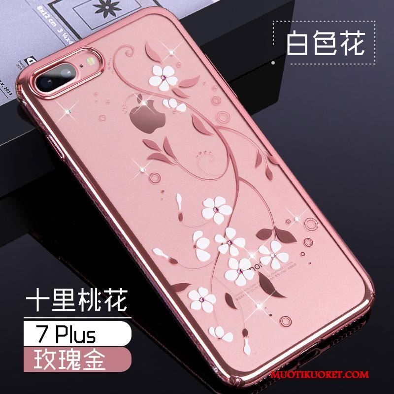 iPhone 7 Plus Kuori Puhelimen Kuoret Trendi Murtumaton Luova Strassi Kova Musta