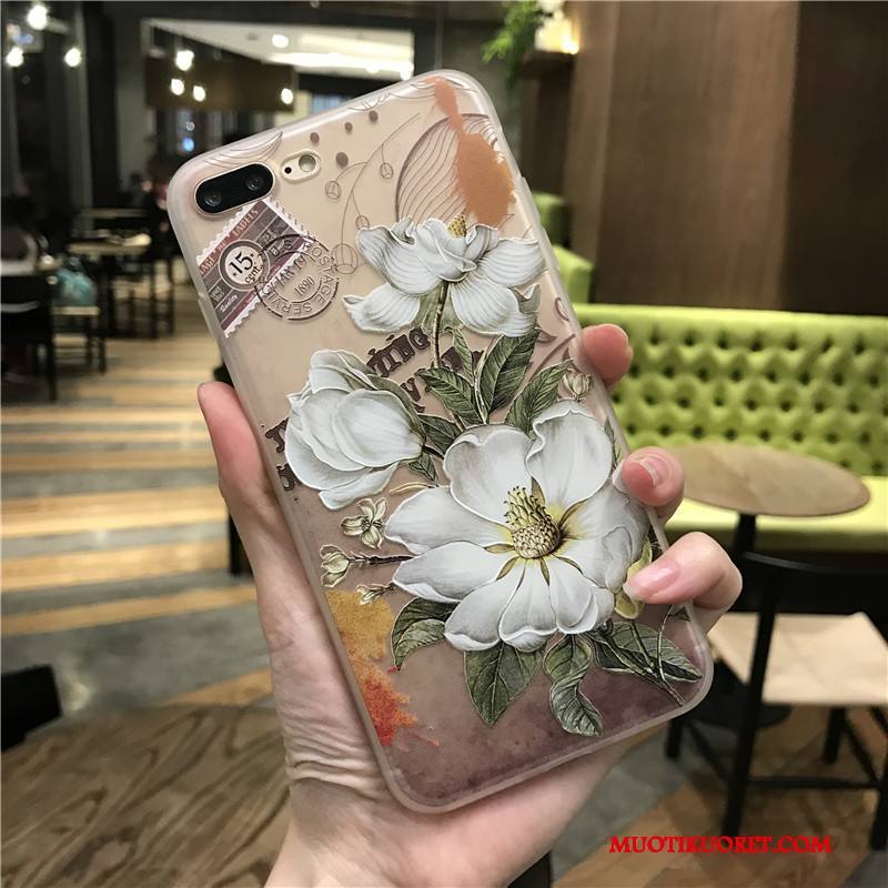 iPhone 8 Kuori Kotelo Jauhe Puhelimen Kuoret All Inclusive Silikoni Kohokuviointi Suojaus