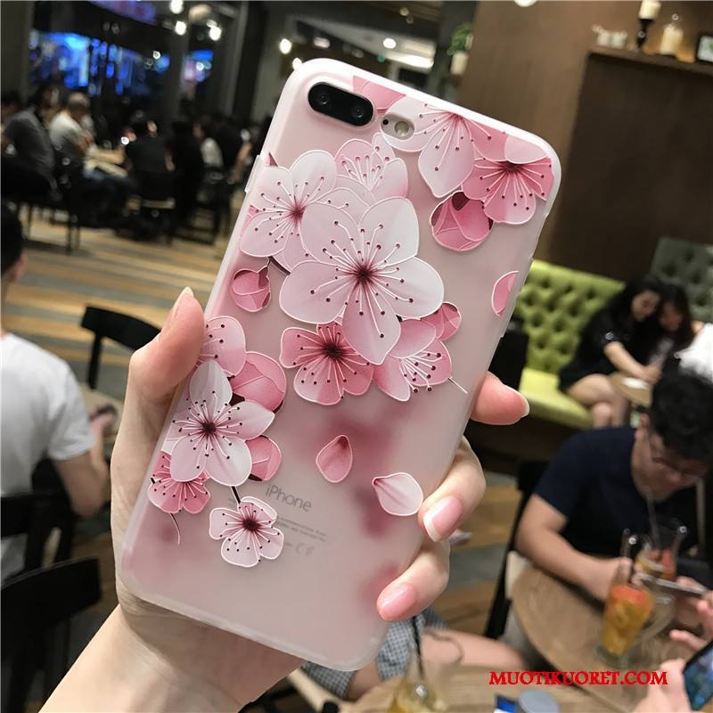iPhone 8 Kuori Kotelo Jauhe Puhelimen Kuoret All Inclusive Silikoni Kohokuviointi Suojaus