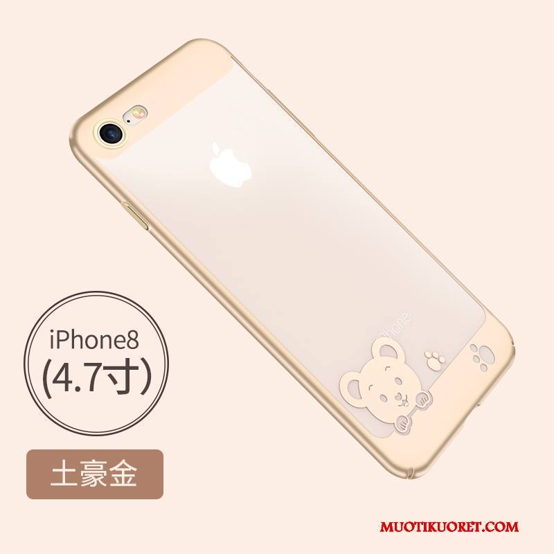 iPhone 8 Kuori Silikoni Kulta Ultra Puhelimen Kuoret All Inclusive Pehmeä Neste Persoonallisuus