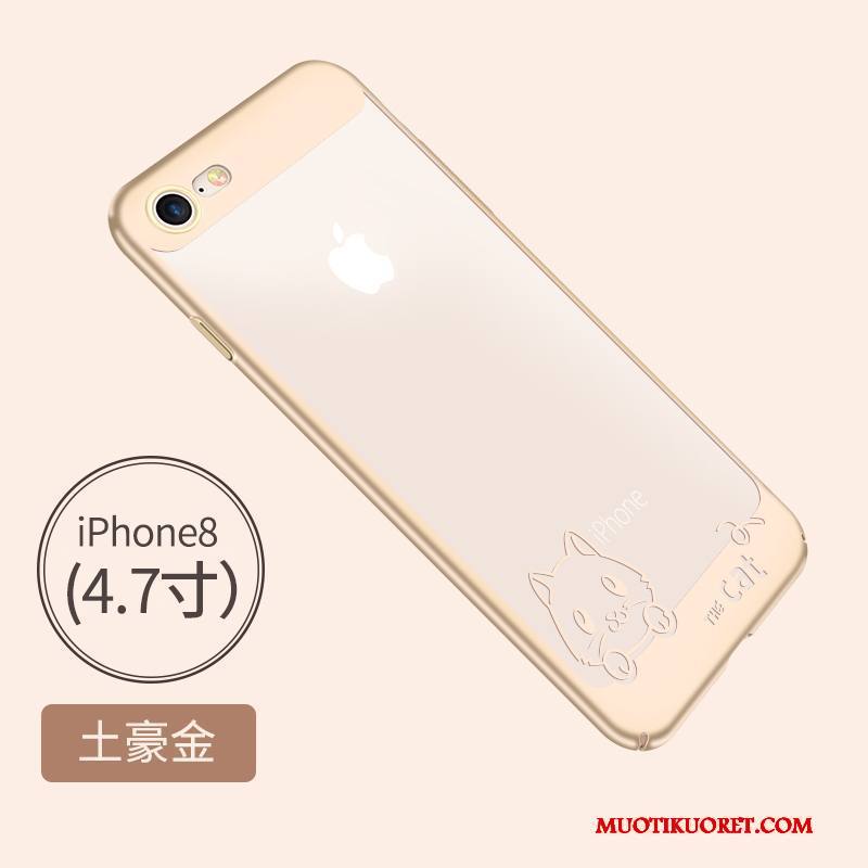 iPhone 8 Kuori Silikoni Kulta Ultra Puhelimen Kuoret All Inclusive Pehmeä Neste Persoonallisuus