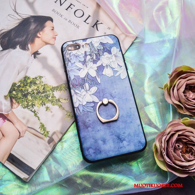 iPhone 8 Kuori Violetti Silikoni All Inclusive Taide Puhelimen Kuoret Kotelo Murtumaton