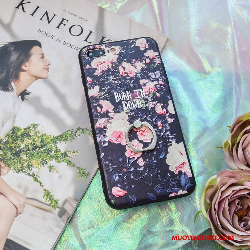 iPhone 8 Kuori Violetti Silikoni All Inclusive Taide Puhelimen Kuoret Kotelo Murtumaton