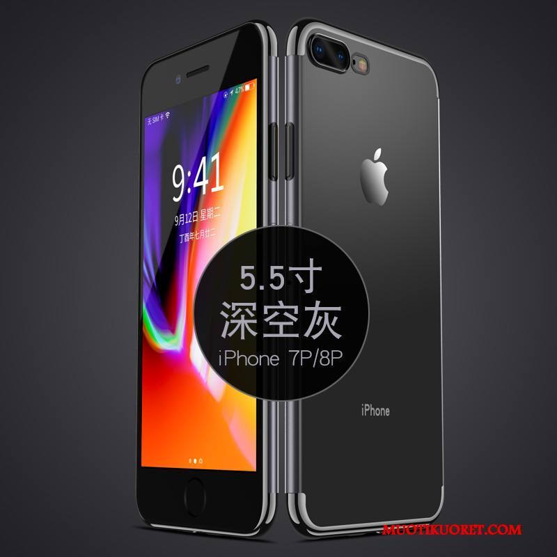 iPhone 8 Plus Kuori All Inclusive Kotelo Pehmeä Neste Ohut Ultra Silikoni Läpinäkyvä