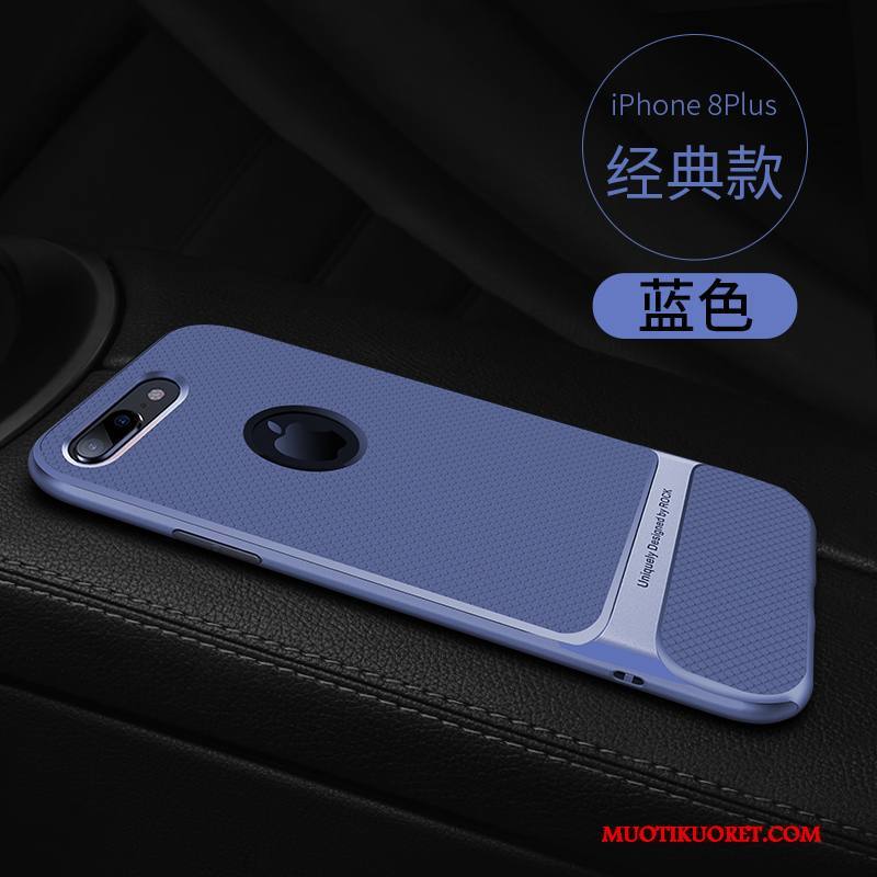 iPhone 8 Plus Kuori Kotelo Silikoni Puhelimen Kuoret Murtumaton Musta Ripustettavat Koristeet Pehmeä Neste