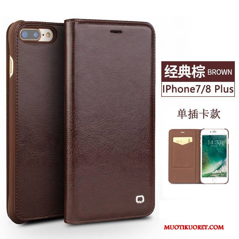 iPhone 8 Plus Kuori Kuoret Puhelimen Suojaus Liiketoiminta Kotelo Puhelimen Kuoret Aito Nahka