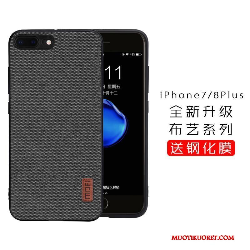 iPhone 8 Plus Kuori Murtumaton Tide-brändi Puhelimen Kuoret Kotelo Silikoni All Inclusive Harmaa