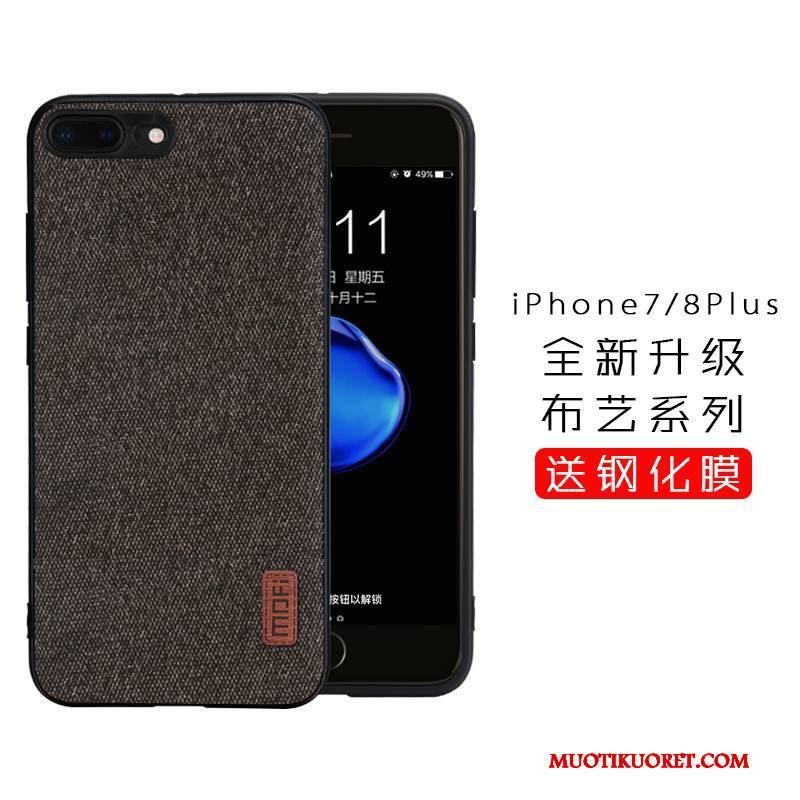 iPhone 8 Plus Kuori Murtumaton Tide-brändi Puhelimen Kuoret Kotelo Silikoni All Inclusive Harmaa