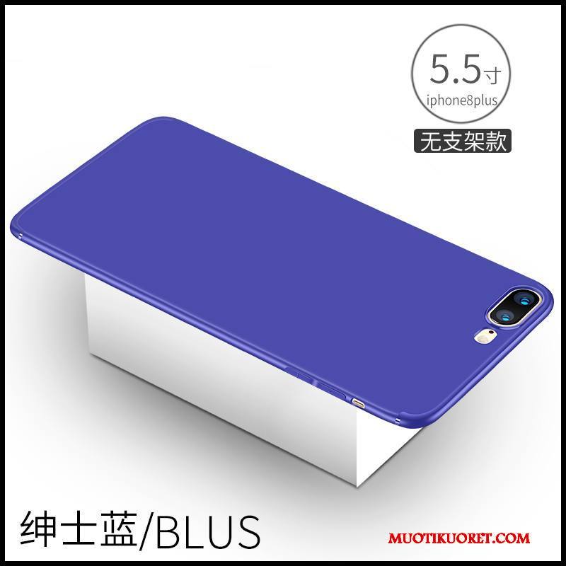 iPhone 8 Plus Kuori Pesty Suede Kotelo Murtumaton Ohut Puhelimen Kuoret Pehmeä Neste Sininen