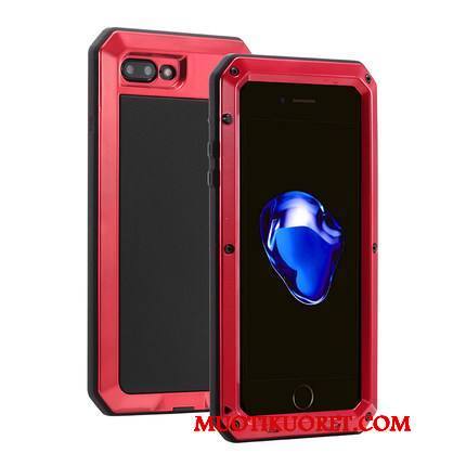 iPhone 8 Plus Kuori Puhelimen Kuoret Murtumaton Pehmeä Neste Luova Panssari Musta Kolme Puolustusta