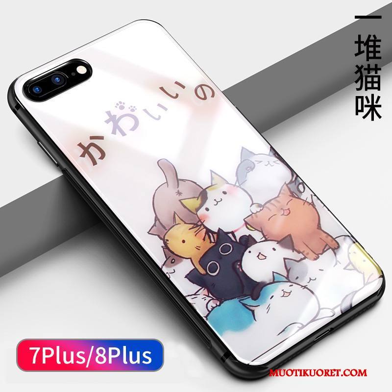 iPhone 8 Plus Kuori Punainen Uusi Silikoni Lasi Murtumaton Keltainen Tide-brändi