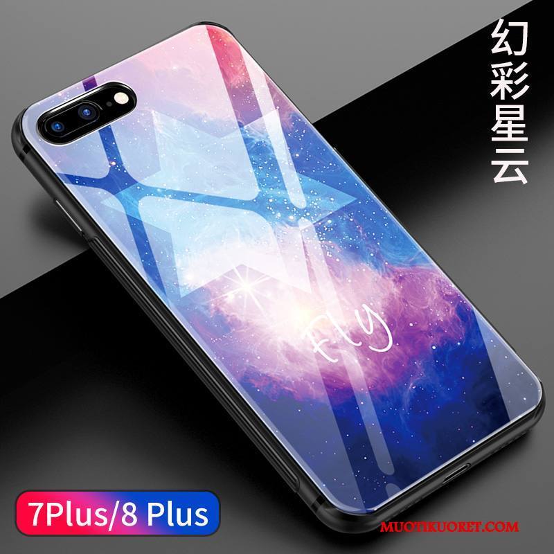 iPhone 8 Plus Kuori Punainen Uusi Silikoni Lasi Murtumaton Keltainen Tide-brändi