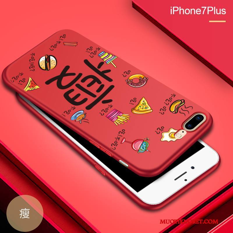 iPhone 8 Plus Kuori Silikoni Pehmeä Neste Pesty Suede Kotelo Murtumaton Trendi All Inclusive