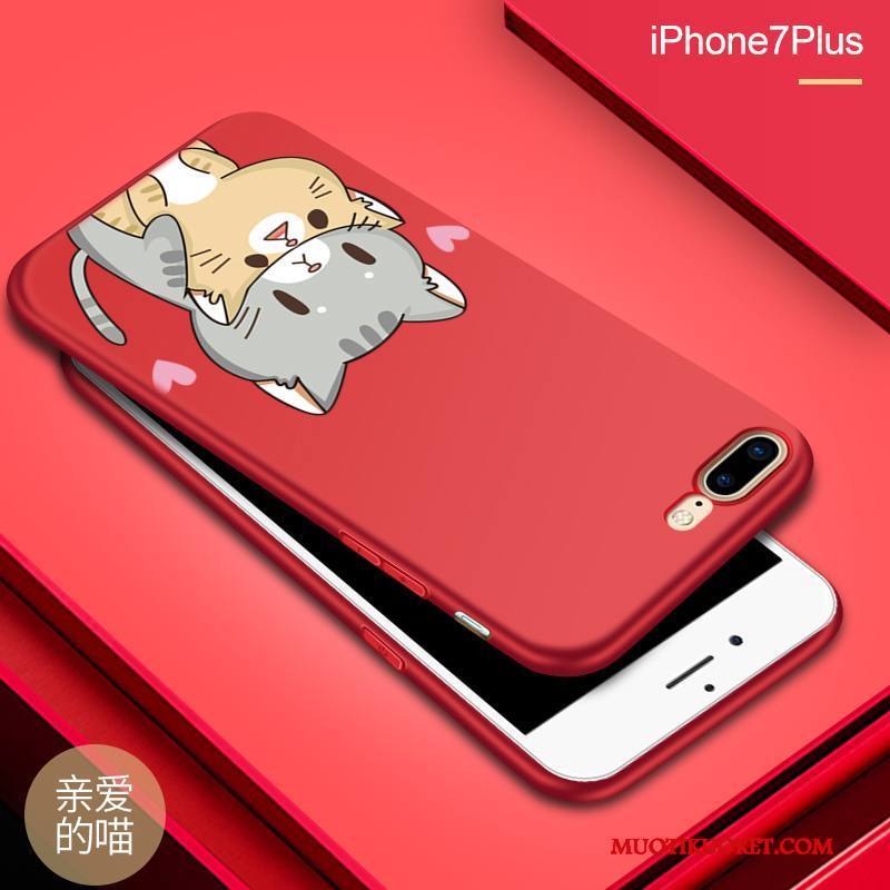 iPhone 8 Plus Kuori Silikoni Pehmeä Neste Pesty Suede Kotelo Murtumaton Trendi All Inclusive