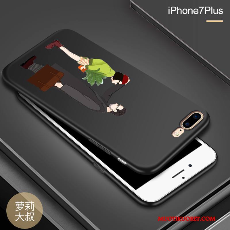 iPhone 8 Plus Kuori Silikoni Pehmeä Neste Pesty Suede Kotelo Murtumaton Trendi All Inclusive
