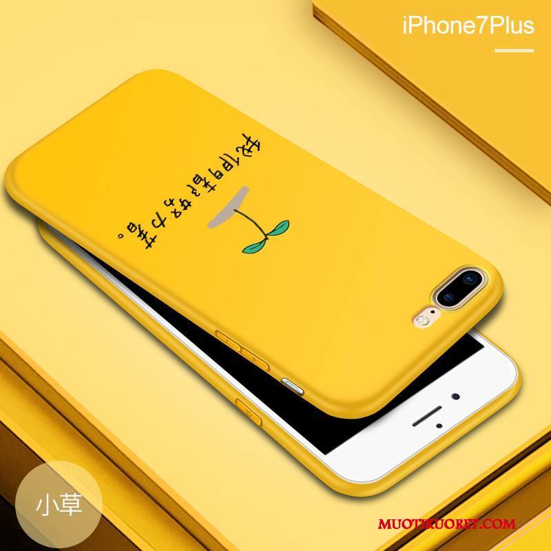 iPhone 8 Plus Kuori Silikoni Pehmeä Neste Pesty Suede Kotelo Murtumaton Trendi All Inclusive