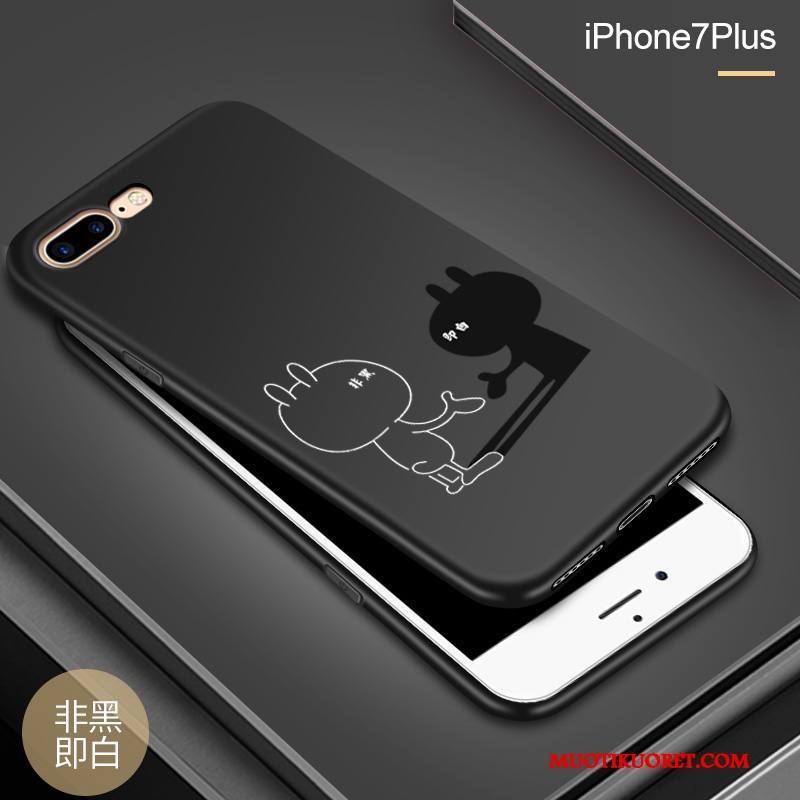 iPhone 8 Plus Kuori Silikoni Pehmeä Neste Pesty Suede Kotelo Murtumaton Trendi All Inclusive