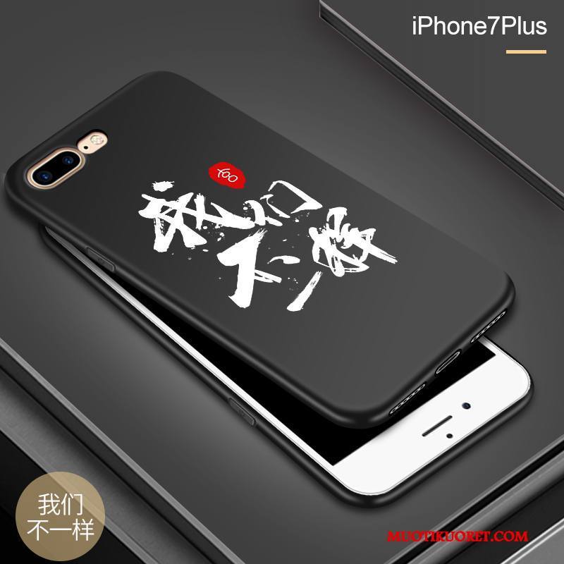 iPhone 8 Plus Kuori Silikoni Pehmeä Neste Pesty Suede Kotelo Murtumaton Trendi All Inclusive