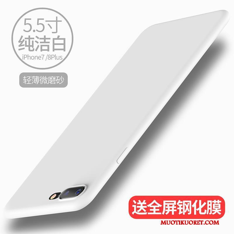 iPhone 8 Plus Kuori Valkoinen Ultra Pesty Suede Ohut Uusi Puhelimen Kuoret Kotelo